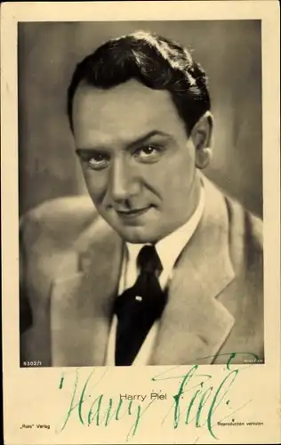 Ak Schauspieler Harry Piel, Portrait, Autogramm