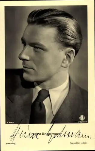 Ak Schauspieler Heinz Engelmann, Portrait, Autogramm
