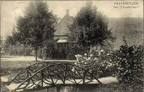 Ak Haaksbergen Overijssel, Park 't Scholtenhagen, Brücke