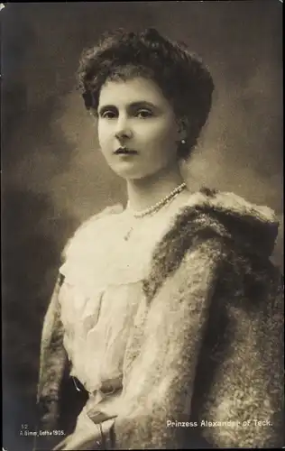 Ak Prinzessin Alice, Countess of Athlone, Prinzessin Alexander von Teck, Portrait