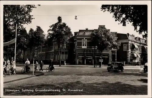 Ak Nijmegen Gelderland, Splitsing Goresbeekseweg, St. Annastraat