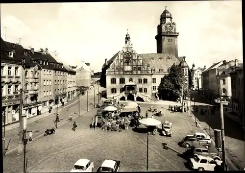 Ak Plauen im Vogtland, Altmarkt mit Rathaus