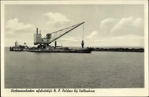 Ak Vollenhove-Overijssel, Arbeiten am Abschlussdeich der NO-Polder