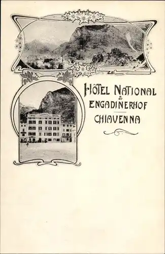 Ak Chiavenna Lombardia, Hotel National, Engadinerhof