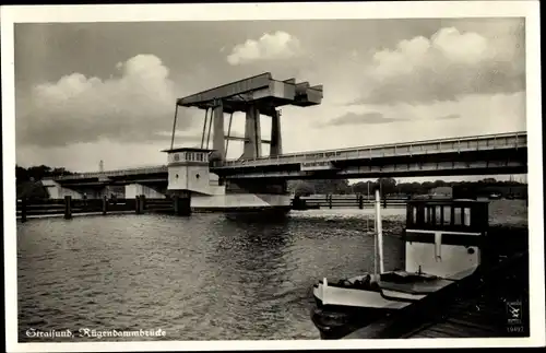 Ak Stralsund in Mecklenburg Vorpommern, Rügendammhütte