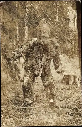 Foto Ak Schauspieler bei einer Theateraufführung als Waldgeist