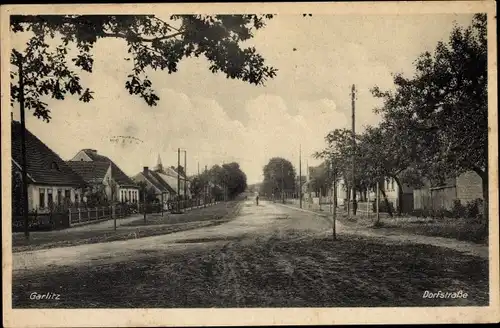 Ak Garlitz im Havelland, Dorfstraße