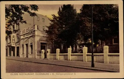 Ak Oldenburg im Großherzogtum Oldenburg, Eilers Restaurant, Heiligengeistwall 9