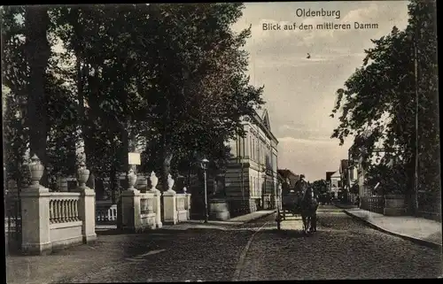 Ak Oldenburg im Großherzogtum Oldenburg, Mittlerer Damm
