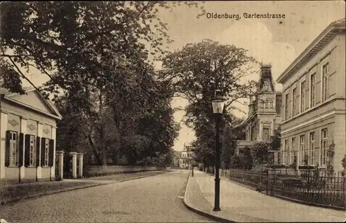 Ak Oldenburg im Großherzogtum Oldenburg, Gartenstraße