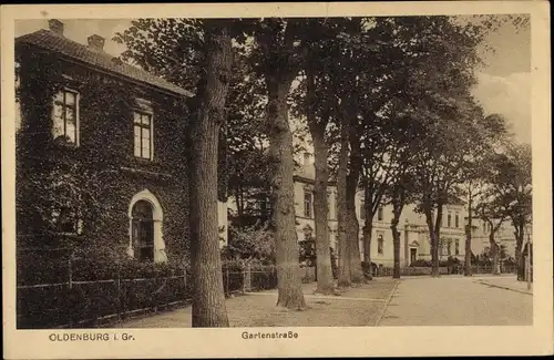 Ak Oldenburg im Großherzogtum Oldenburg, Gartenstraße