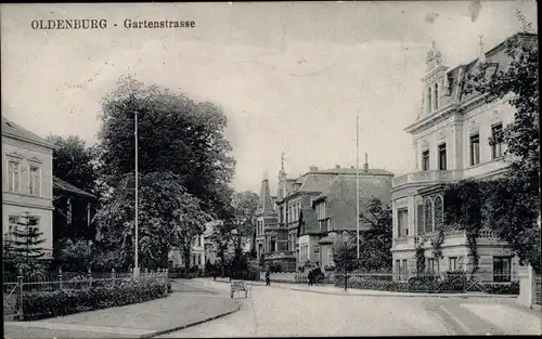 Ak Oldenburg im Großherzogtum Oldenburg, Gartenstraße