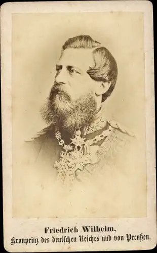 CdV Friedrich Wilhelm, Kronprinz des Deutschen Reiches und von Preußen, Portrait