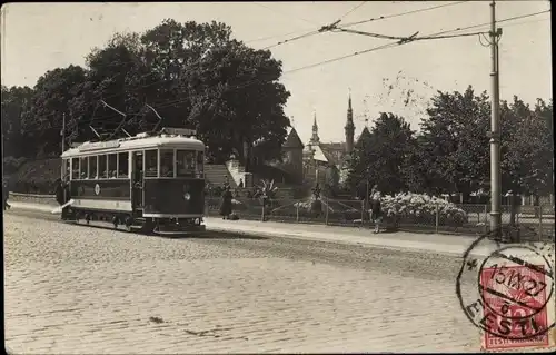 Foto Ak Tallinn Reval Estland, Straßenbahn
