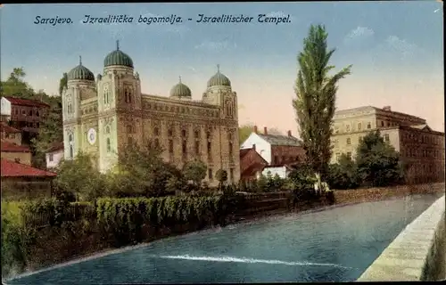 Judaika Ak Sarajevo Bosnien Herzegowina, Israelitischer Tempel, Synagoge