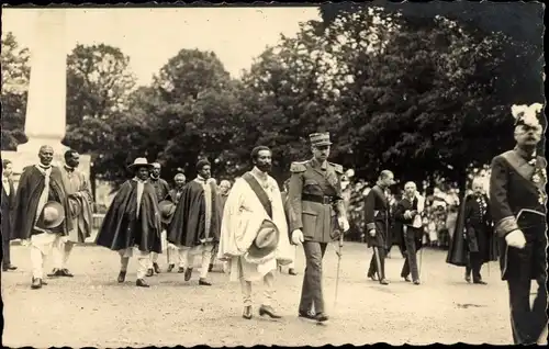 Foto Ak Luxemburg, Adel Äthiopien, Haile Selassie I, Staatsbesuch, Großherzog von Luxemburg