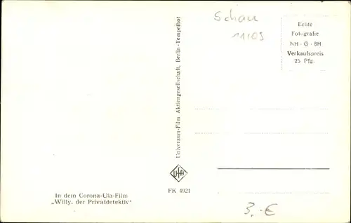 Ak Schauspieler Claus Biederstaedt, Portrait, Autogramm