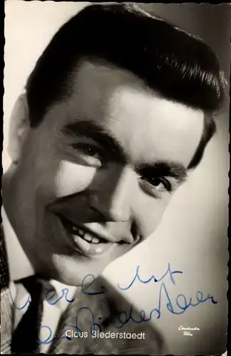 Ak Schauspieler Claus Biederstaedt, Portrait, Autogramm