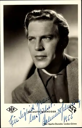 Ak Schauspieler Helmuth Schneider, Portrait, Ännchen von Tharau, Autogramm