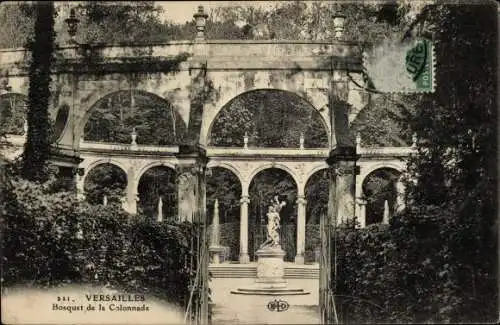 Postkarte Versailles Yvelines, Hain der Kolonnade