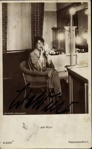 Ak Schauspielerin Ida Wüst, Portrait, Autogramm