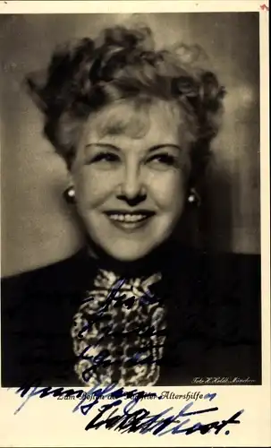 Ak Schauspielerin Ida Wüst, Portrait, Autogramm
