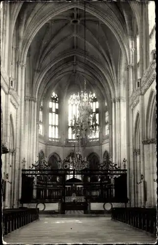 Ak Saint-Riquier Somme, Innenraum der Kirche