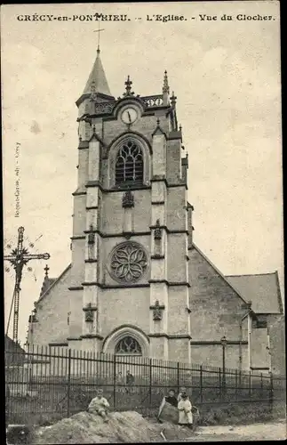Ak Crécy en Ponthieu Somme, Kirche