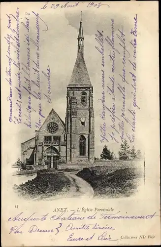 Ak Anet Eure et Loir, Pfarrkirche