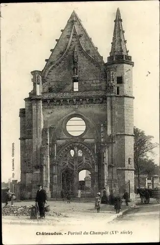 Ak Châteaudun Eure et Loir, Champdé Portal