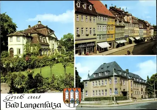 Ak Bad Langensalza in Thüringen, Klubhaus, Marktstraße, Schwefelbad