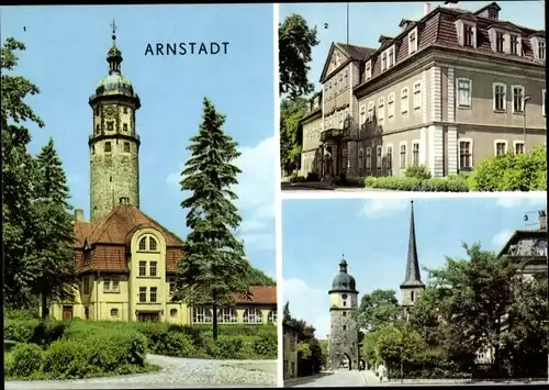 Ak Arnstadt in Thüringen, Neideckturm, Schloss, Heimatmuseum, Riedtor