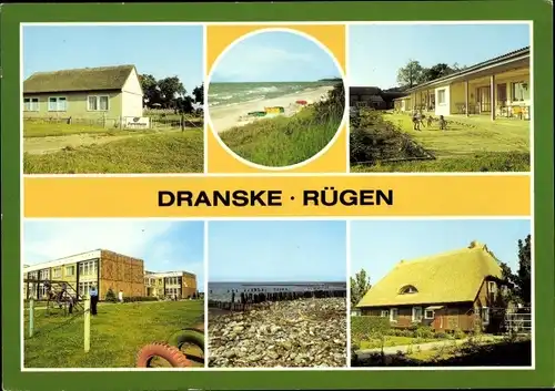 Ak Nonnevitz Dranske auf Rügen, Strand, Ferienheim, Kindergarten Anne Frank, Karl Liebknecht Straße