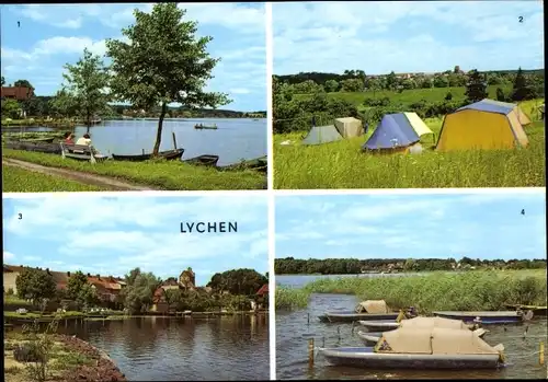 Ak Lychen in der Uckermark, Oberpfuhlsee, Zeltplatz, Malerwinkel, Großer Lychensee