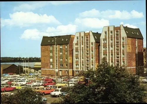 Ak Hansestadt Rostock, Nordische Altstadt, An der Fischerbastion, Parkplatz