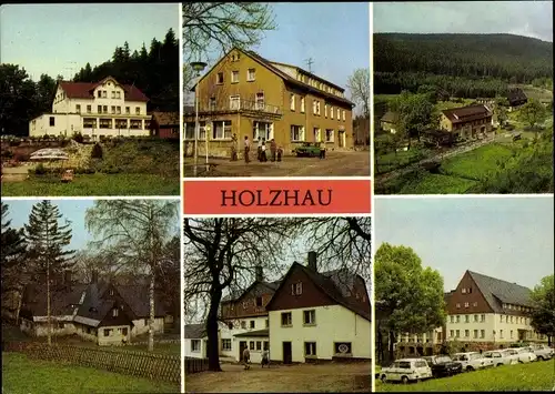 Ak Holzhau Rechenberg Bienenmühle Erzgebirge, Haus des Handwerks, Teichhaus, FDGB Erholungsheim