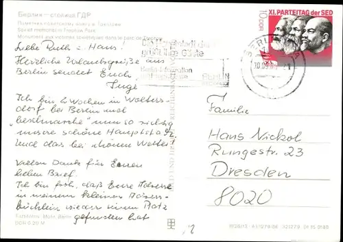 Ak Berlin Treptow, Sowjetisches Ehrenmal