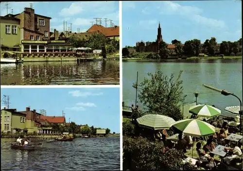 Ak Malchow in Mecklenburg, Cafe Dust, Terrasse