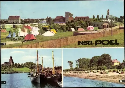 Ak Insel Poel Mecklenburg, Zeltplatz Timmendorf, Kirchdorf Hafen, Schwarzer Busch