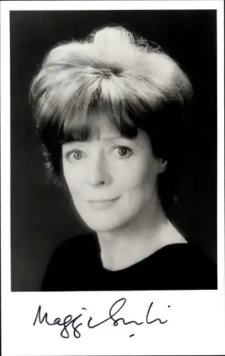 Foto Schauspielerin Dame Maggie Smith, Portrait, Autogramm