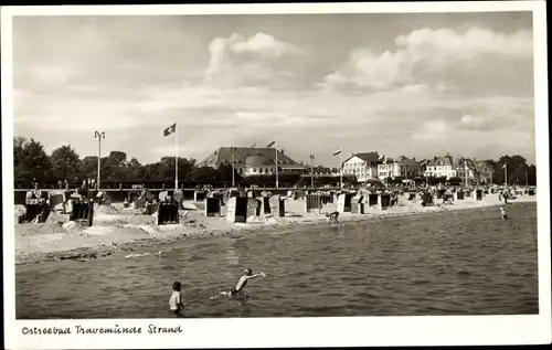 Ak Ostseebad Travemünde Lübeck, Strand