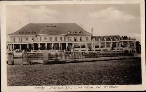 Ak Ostseebad Travemünde Lübeck, Städtischer Kursaal, Inh. Carl Brugmann