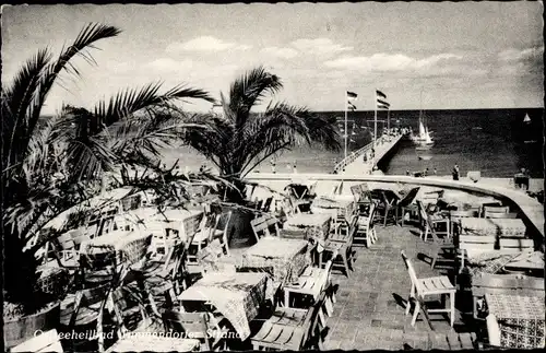 Ak Timmendorfer Strand in Ostholstein, Terrasse, Seebrücke