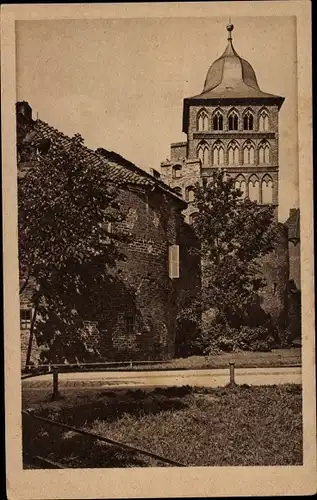 Ak Hansestadt Lübeck, Burgtormauer, Turm