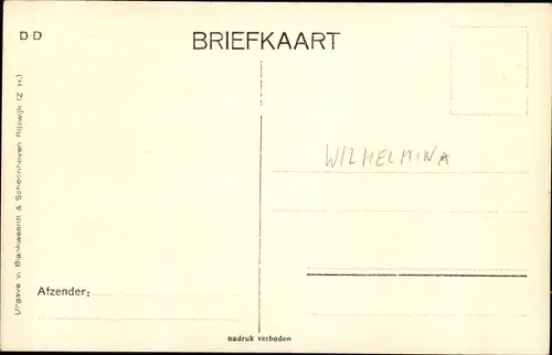 Ak Königin Wilhelmina der Niederlande, Portrait