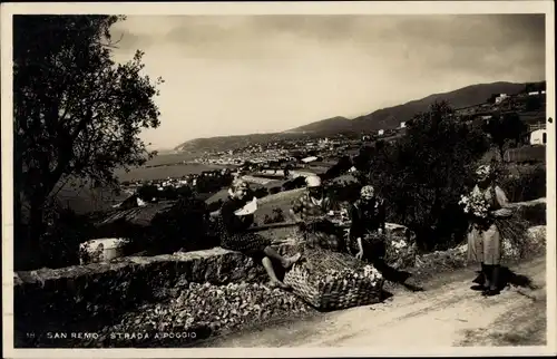 Ak San Remo Ligurien, Strada a Poggio