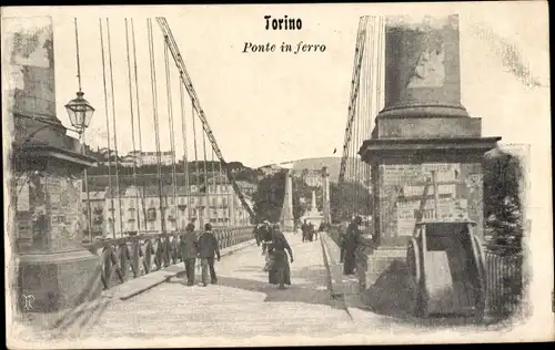Ak Torino Turin Piemonte, Ponte in ferro