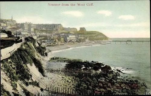 Ak Ventnor Isle of Wight England, Ventnor von der Westklippe