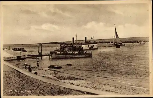 Ak Poole Südwestengland, Sandbänke, Die Fähre