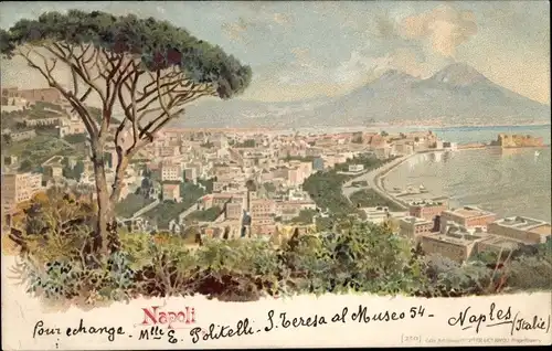 Künstler Ak Neapel Neapel Kampanien, Panorama